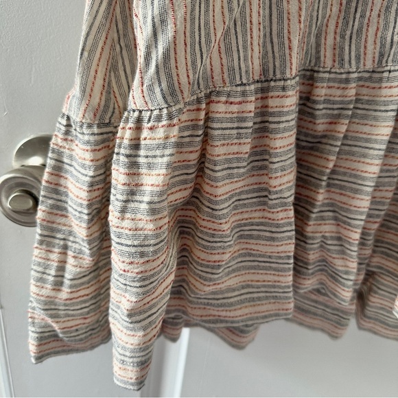 Damsel + The Odells Striped V-Neck Trapeze Flounce Dress Women’s Sz Small Spring - Picture 7 of 16